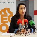 Tania paz Ramón, directora de Proyecto Hombre en León, da cuenta de la memoria de 2022