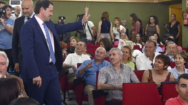 Mañueco llega al curso sobre Prensa y Poder celebrado esta semana en Aranda de Duero
