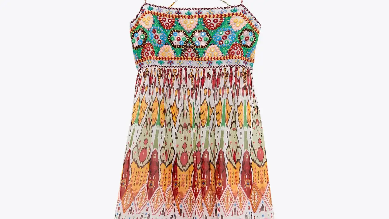 Vestido corto bordado