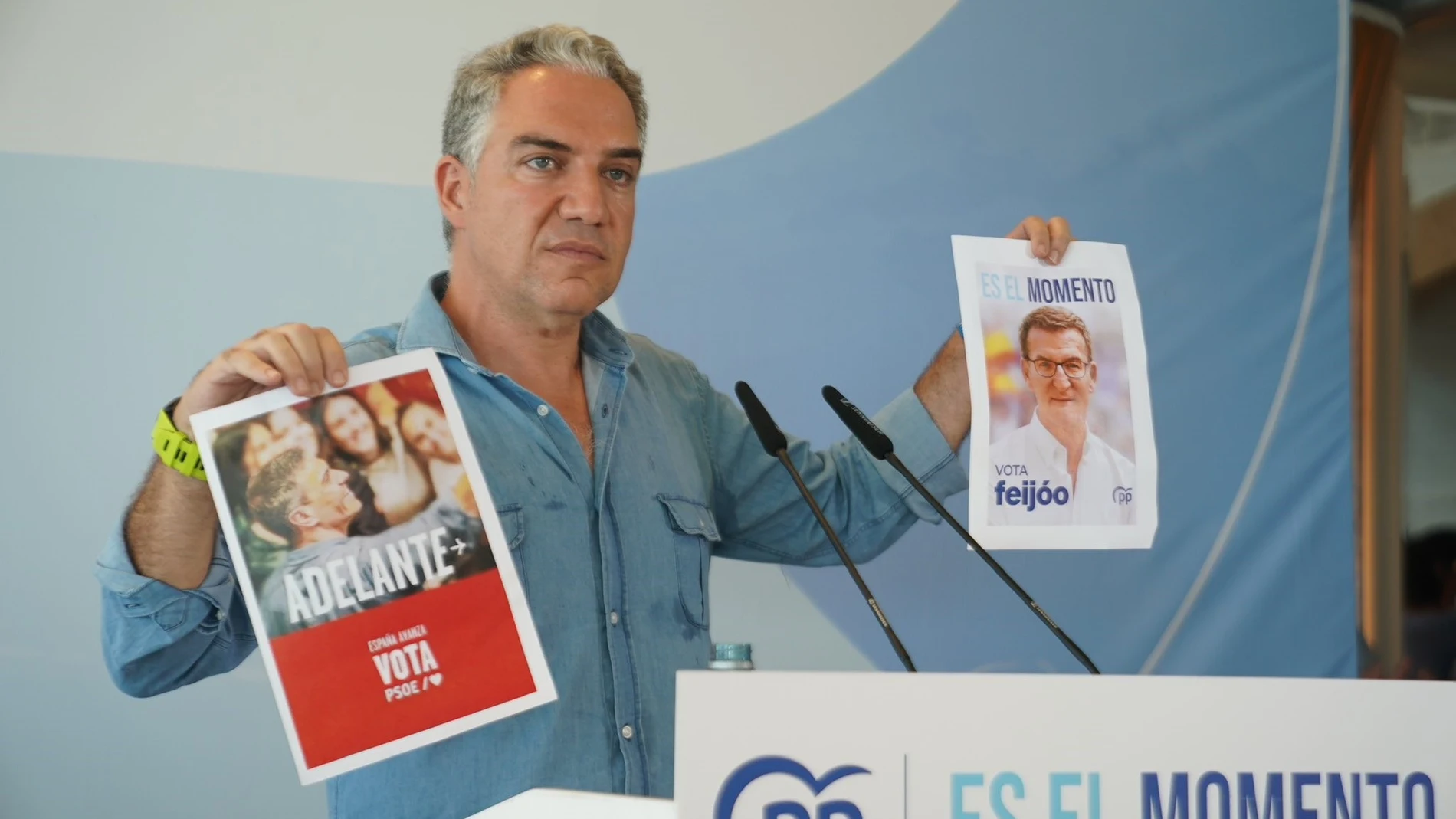 "Pedro Sánchez no es capaz de mirar a la cara a los españoles ni en su cartel electoral"