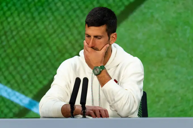 Las lágrimas de Djokovic después de perder en Wimbledon ante Alcaraz