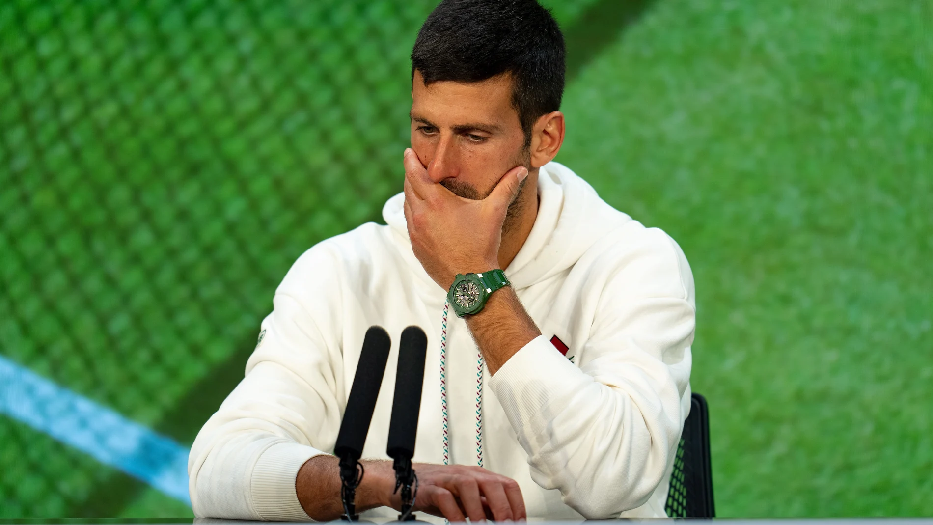 Djokovic, visiblemente emocionado