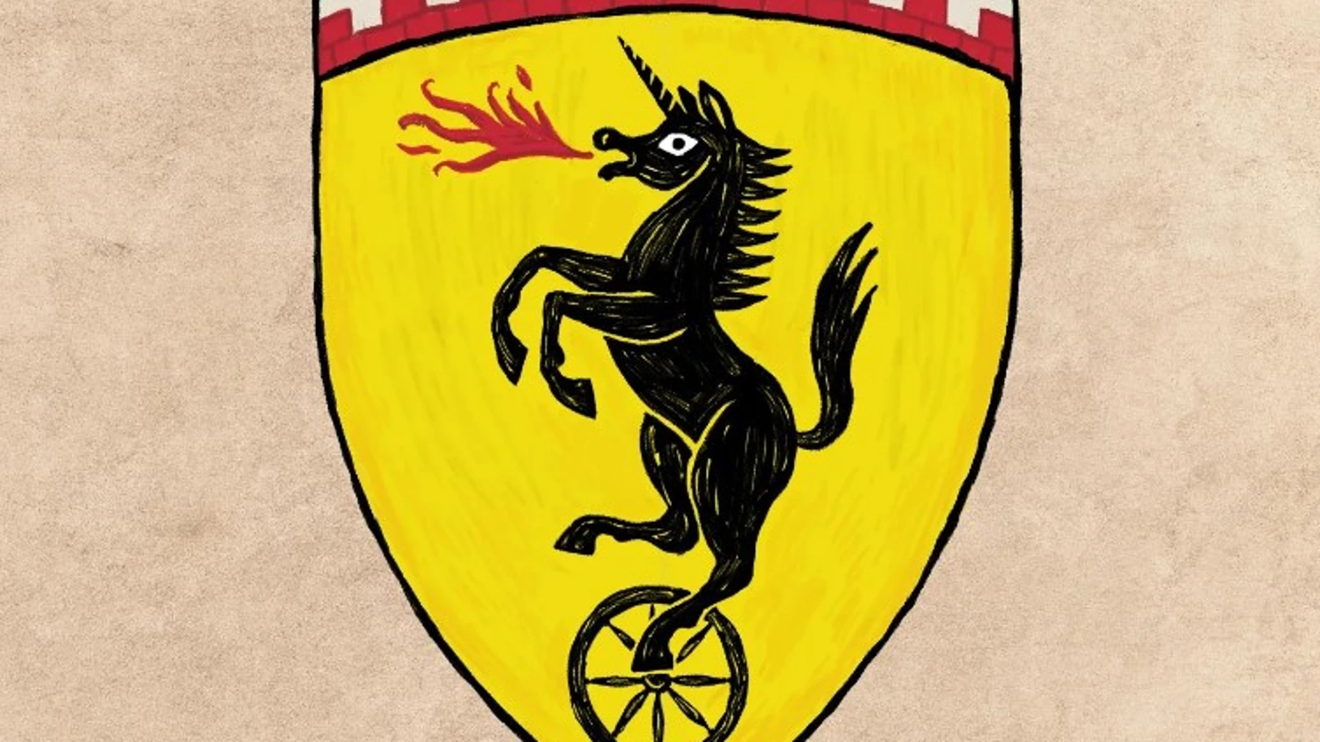Illya Stalone transforma al estilo medieval el logo de Ferrari