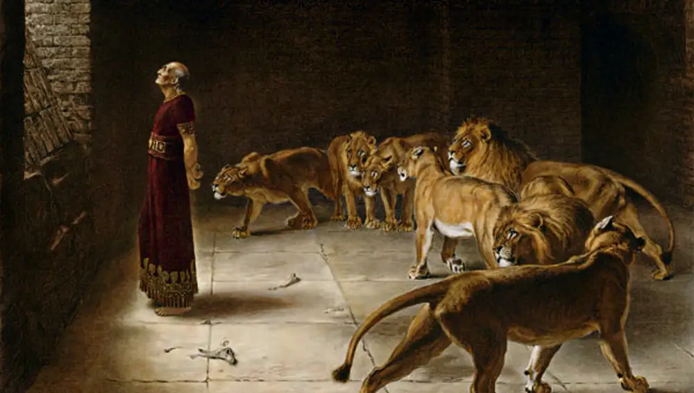 El profeta Daniel fue arrojado a la jaula de los leones, pero estos nunca lo tocaron