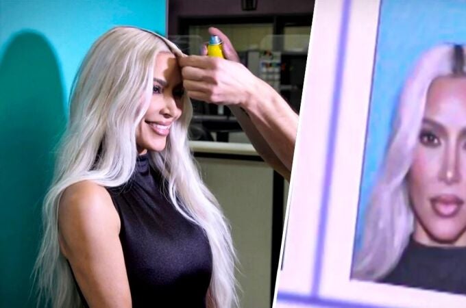 Kim Kardashian lleva a su equipo de belleza para la foto de su carnet de conducir