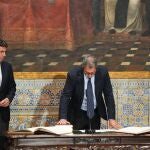 El nuevo vicepresidente primero y conseller de Cultura de la Generalitat Valenciana, Vicente Barrera, jura su cargo