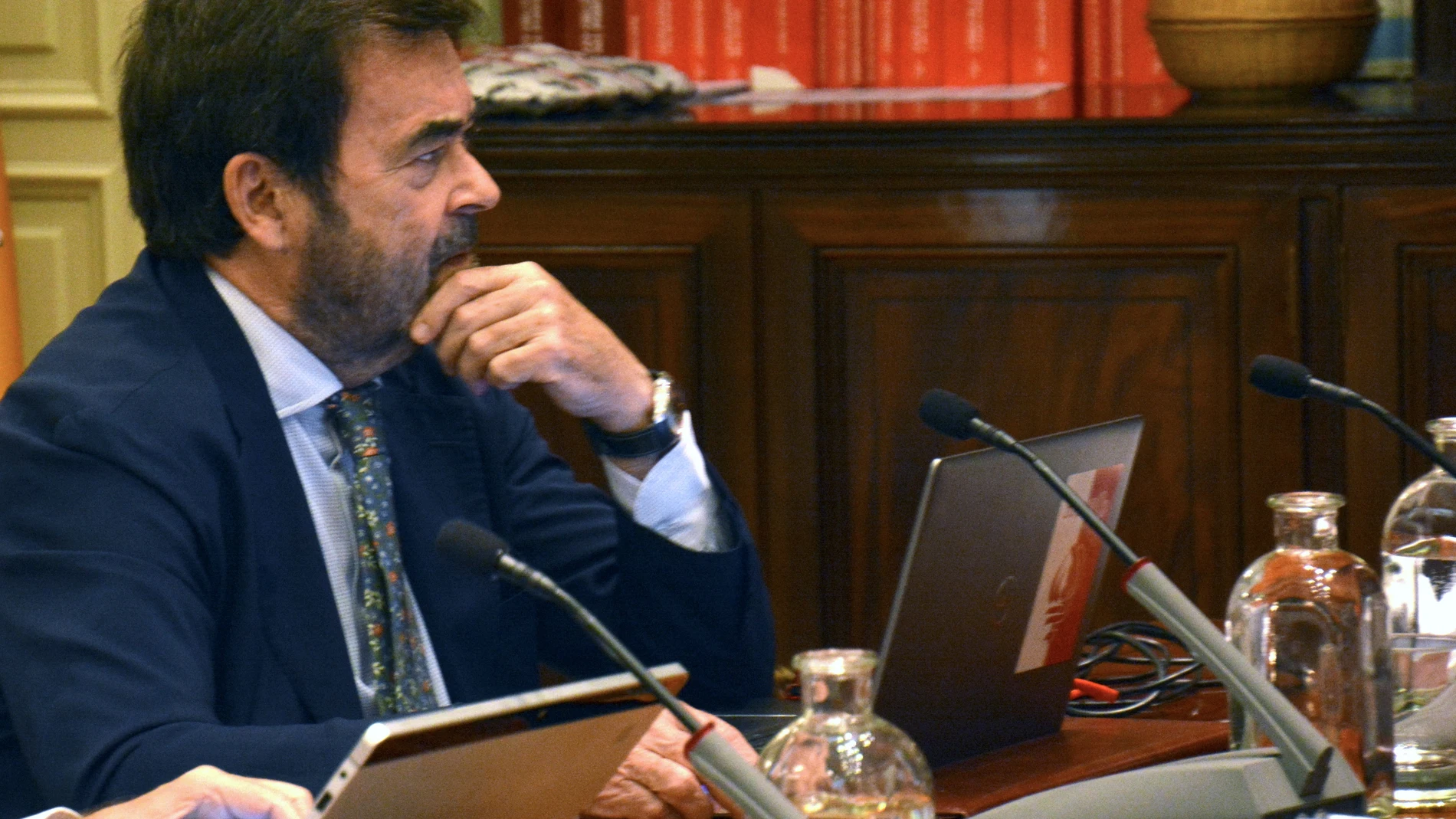 El vocal Vicente Guilarte, en la imagen en el Pleno celebrado hoy, será el nuevo presidente interino del CGPJ
