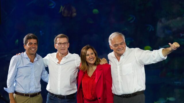 Carlos Mazón, Alberto Núñez Feijóo, María José Catalá y Esteban González Pons