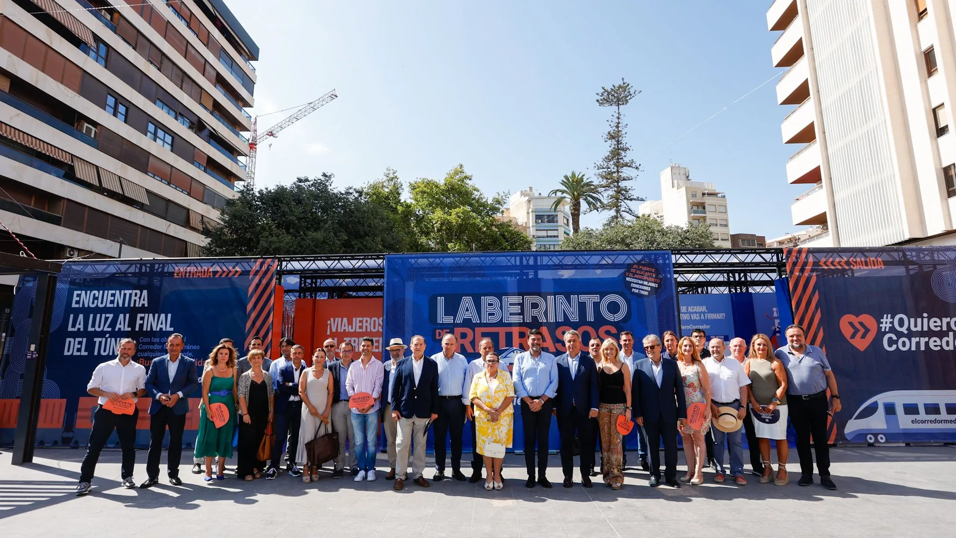  La plataforma Quiero Corredor hizo la última acción reivindicativa en Alicante