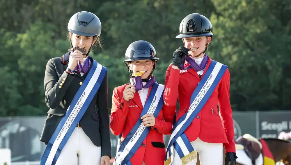 Podio del campeonato de Europa children