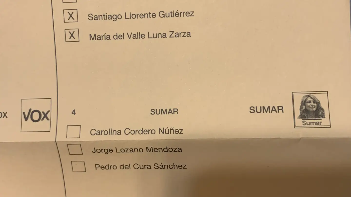 Imagen de la candidatura del PSOE al Senado remitida mediante el &quot;mailing&quot; y que los españoles habrán recibido en su domicilio postal