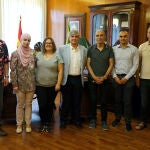  El rector de la ULe, Juan Francisco García Marín, y el vicerrector de Internacionalización, Roberto Baelo, se reúnen con representantes del Sakhin College de Israel