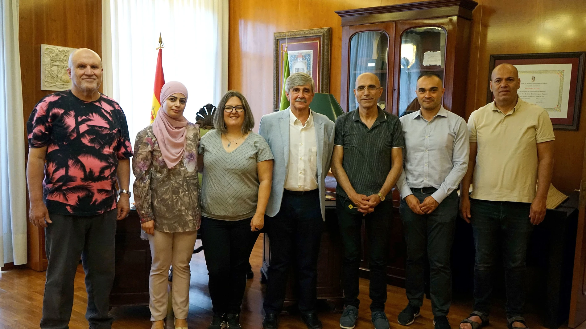 El rector de la ULe, Juan Francisco García Marín, y el vicerrector de Internacionalización, Roberto Baelo, se reúnen con representantes del Sakhin College de Israel