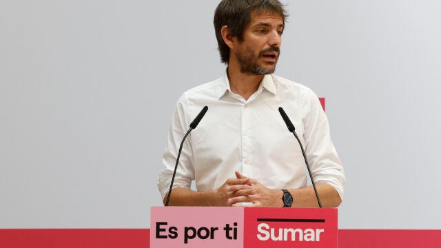 El portavoz de Sumar, Ernest Urtasun, ofrece una rueda de prensa el día después del 23J