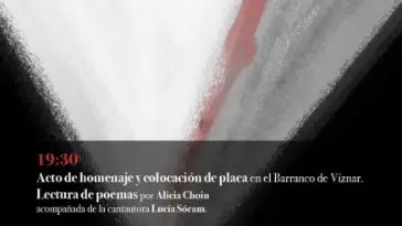 El cartel del acto en el que intervino el secretario de Estado de Memoria Democrática
