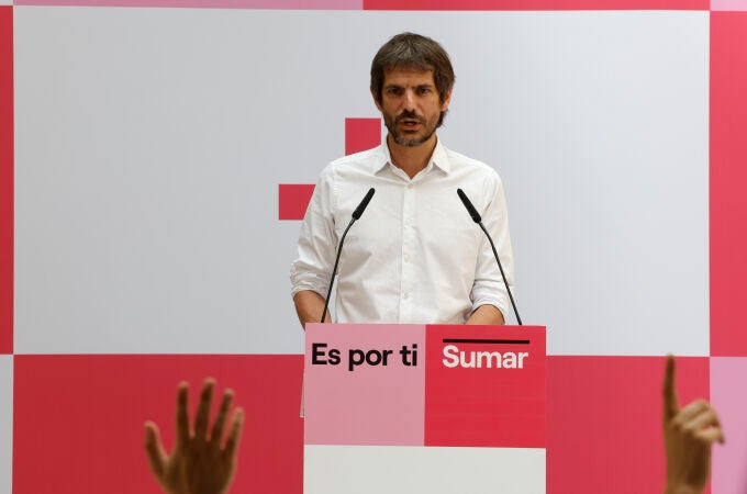 El portavoz de Sumar, Ernest Urtasun, ofrece una rueda de prensa el día después del 23J