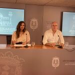 Ana Poquet y Manue Villar en la rueda de prensa de la Junta de Gobierno Local.