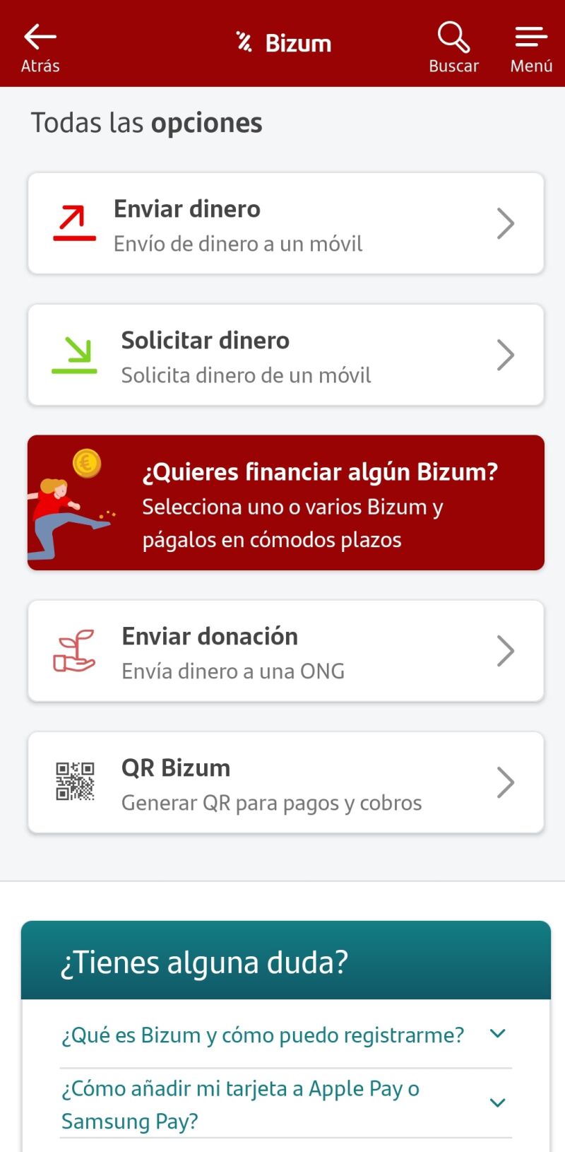 En Bizum también se puede solicitar dinero a otra persona además de enviarlo