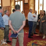 Reunión de la alcalde de Palencia con representantes del alfoz