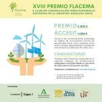 Cartel de la XVIII edición del 'Premio Flacema a la Mejor Comunicación sobre Desarrollo Sostenible en la Industria Andaluza'