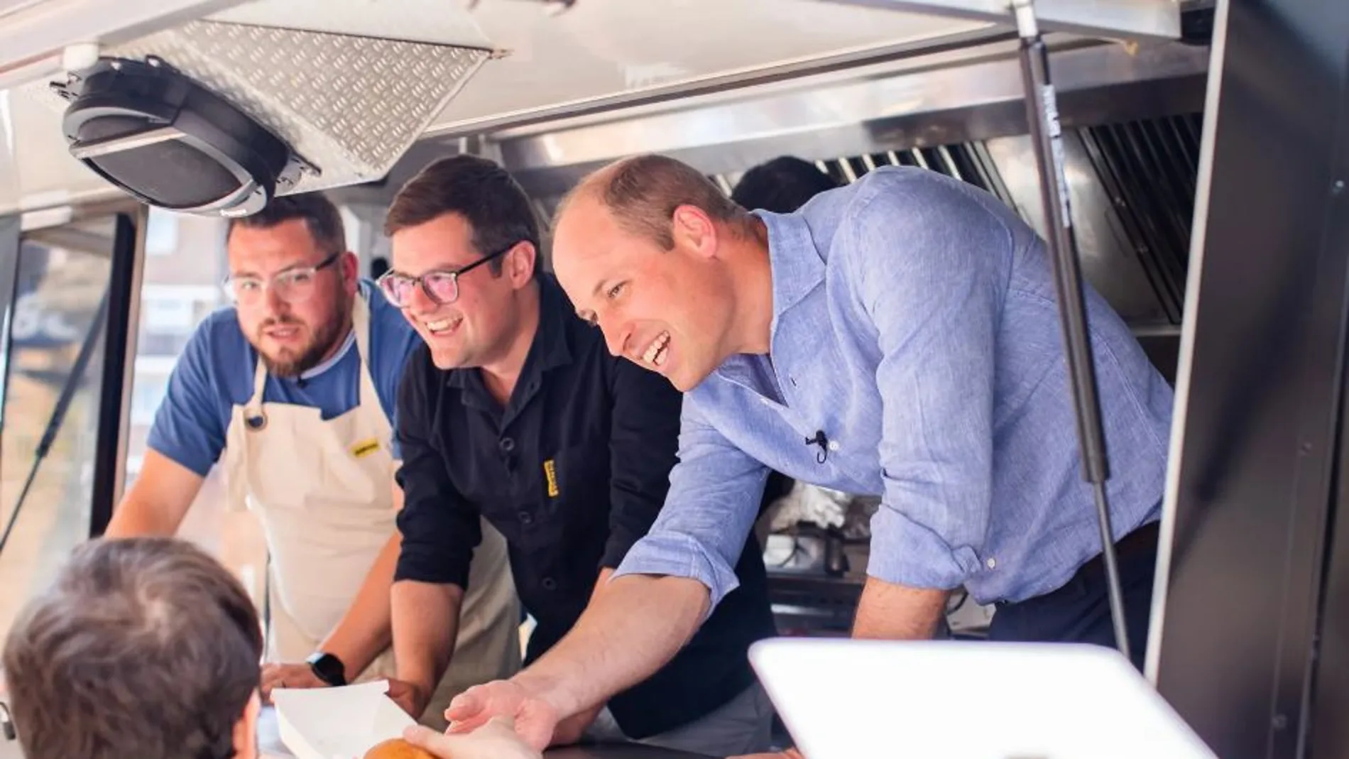 El príncipe William, en un "food truck"