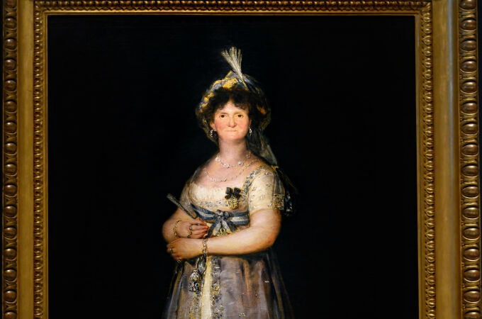 La reina María Luisa de Parma en traje de corte (Goya)