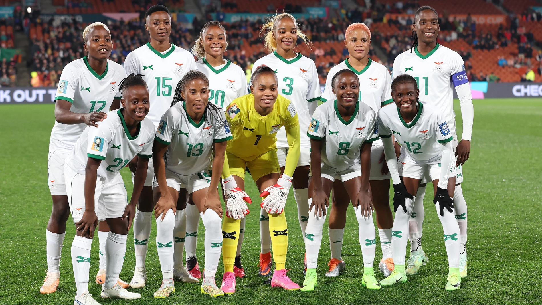La selección de Zambia, antes de medirse a Costa Rica