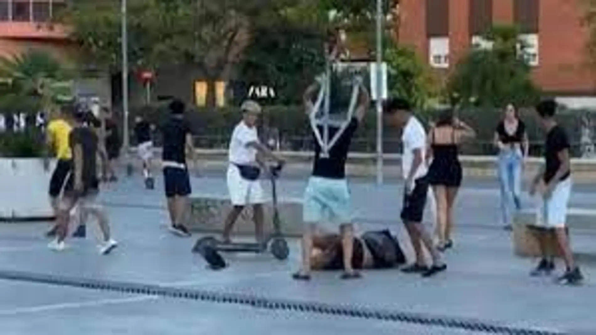 Imagen de la brutal paliza