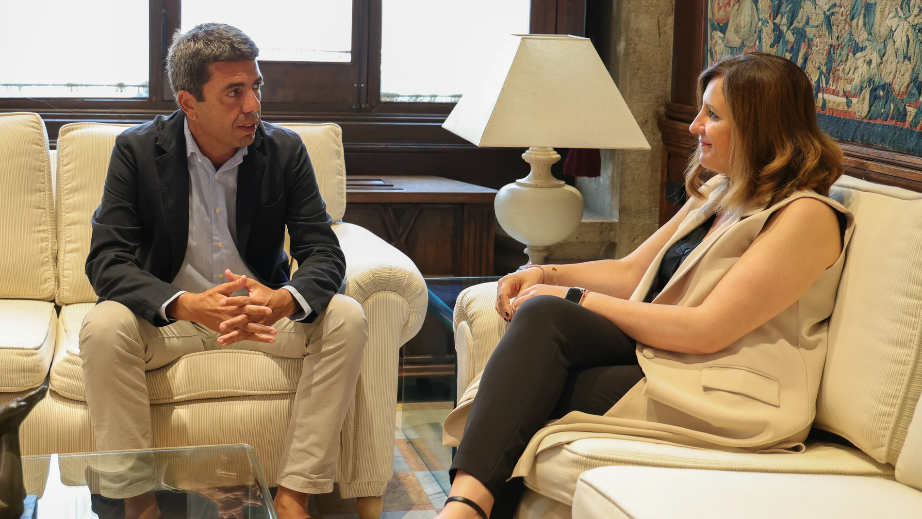 El presidente Mazón y la alcaldesa Catalá se reunieron ayer