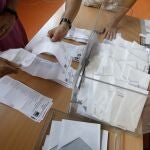Recuento de votos en un colegio electoral en las elecciones del 23J. 