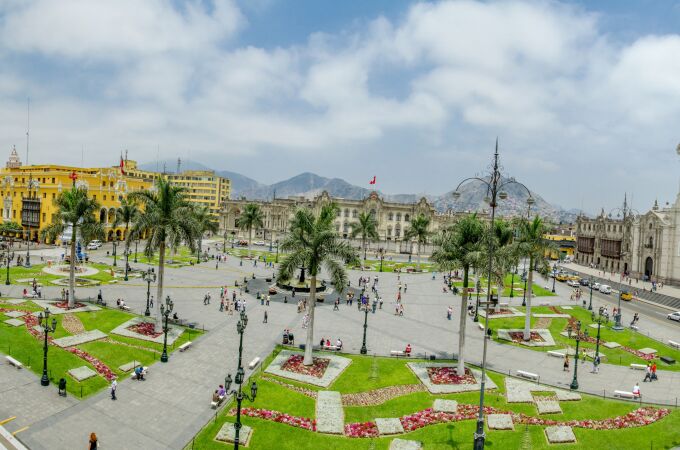Plaza de armas en Lima, Perú 