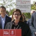 Juan Lobato, secretario general de Psoe Madrid visita Móstoles, acompañado por Noelia Posse, alcaldesa de Móstoles y Alex Martín, Secretario general del PSOE en Móstoles.