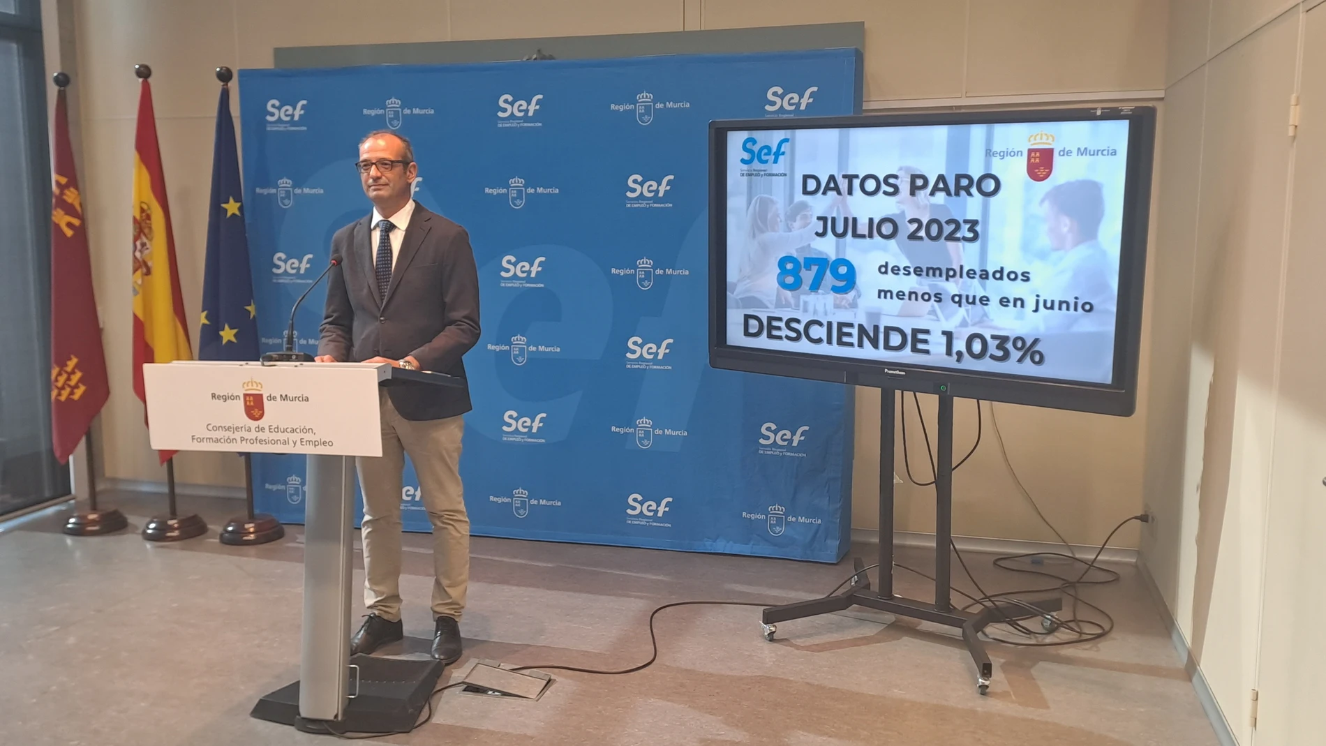MURCIA.-Paro.- La Comunidad destaca que el paro en la Región se ha reducido porquinto mes consecutivo