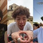 El tiktoker mexicano en varios vídeos grabados en España
