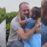 Padre recrea con su hija la escena de Cenicienta