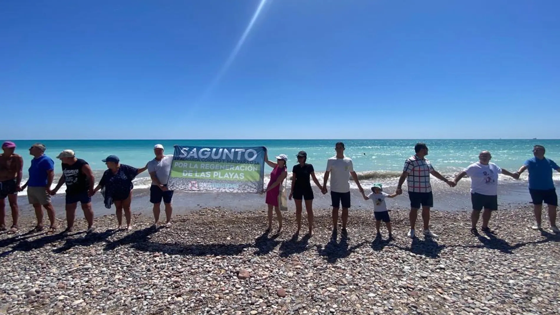 Cadena Humana en defensa de las playas de Almardà, Corinto, Malvarrosa y Canet d'en Berenguer