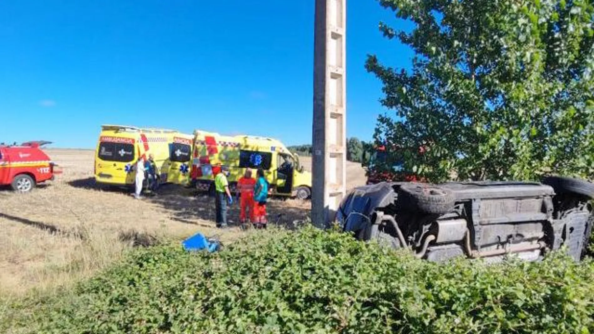 Accidente de tráfico en la autovía A-231, en el municipio leonés de Calzada del Coto, en el que una persona falleció y tres resultaron heridas