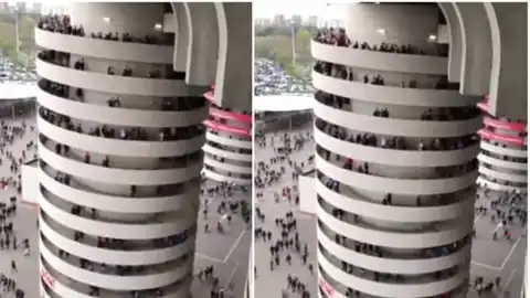 Video viral del asombroso efecto óptico en el estadio de San Siro