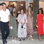 La Familia Real sale a cenar a un restaurante del Portitxol, en Palma