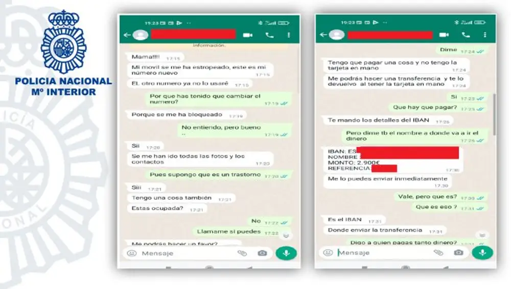 estafa falso hijo alerta