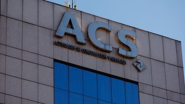 Fachada de la sede de ACS, en Madrid (España)