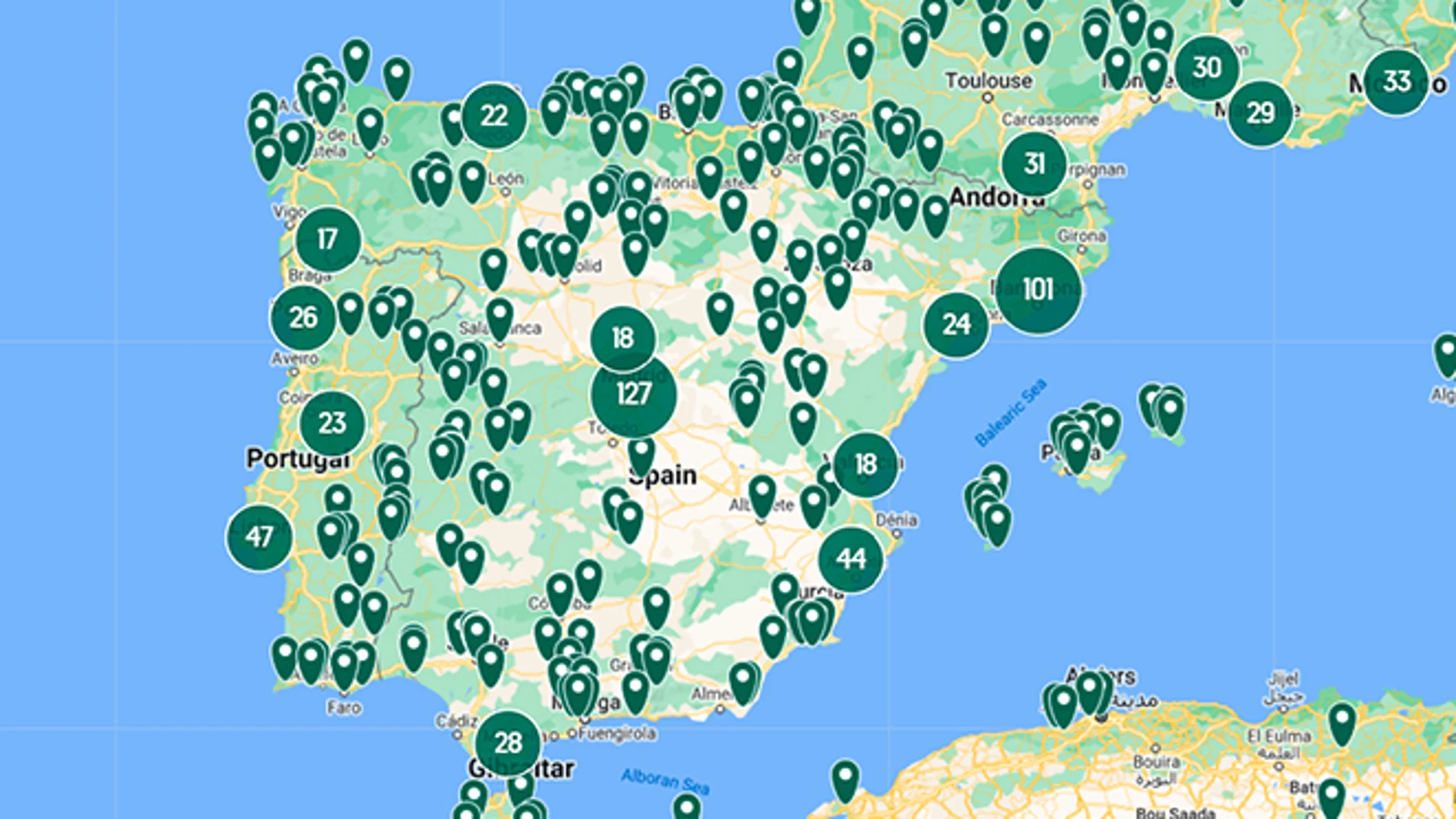 El 'Google Maps' con los lugares más insólitos y sorprendentes de España.