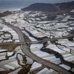 Zona de agricultura intensiva en forma de invernaderos plásticos en Lújar (Granada). 