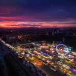 Imagen panorámica de la Feria de Septiembre en la ciudad de Murcia