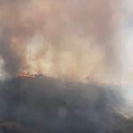 Imagen del incendio en La Raya