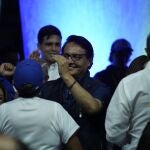 El candidato presidencial Fernando Villavicencio participa en un mitin de campaña, minutos antes de ser asesinado hoy, en Quito (Ecuador). Villavicencio fue asesinado este miércoles durante un tiroteo mientras realizaba una acto de campaña en un céntrico sector de Quito. 