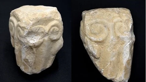 Imagen del capitel de época tardoantigua visigoda descubierto en Carmona