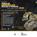 Cartel de la Feria de minerales, rocas y fósiles de Castilla y León