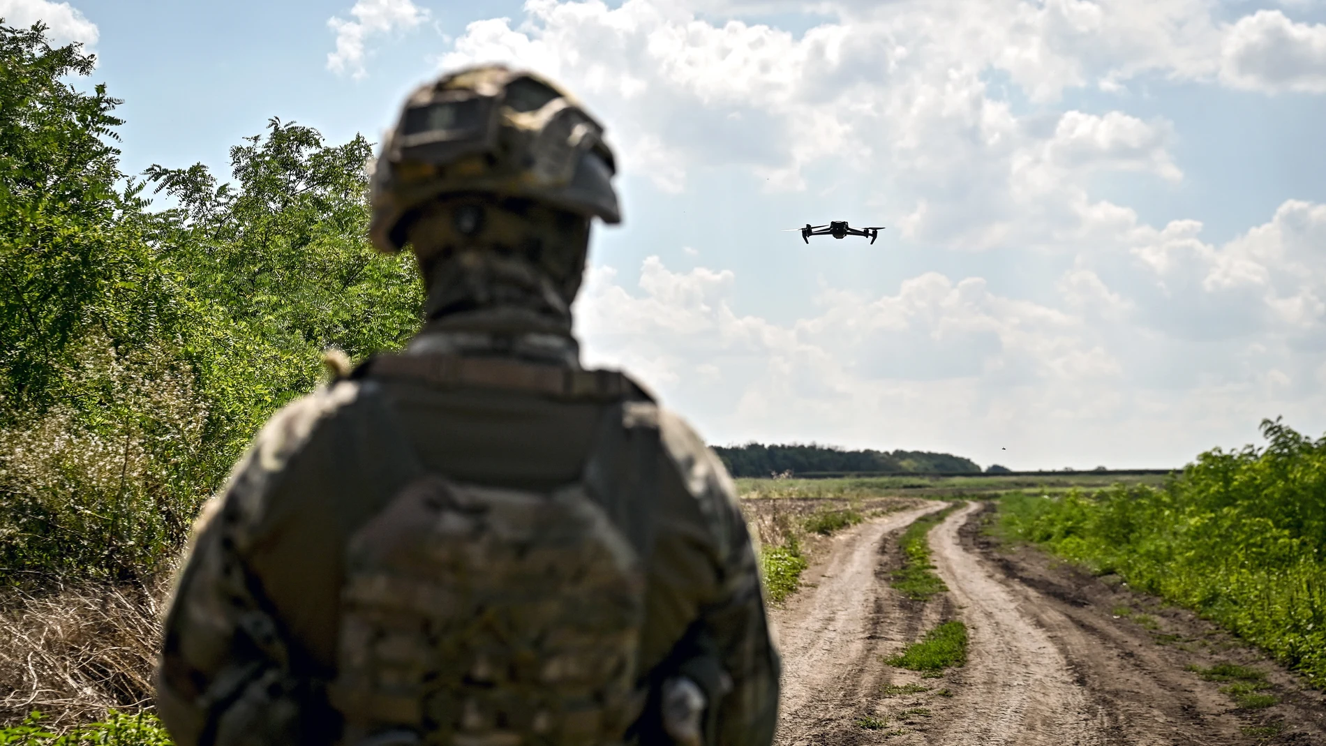 August 4, 2023, Ukraine: A serviceman of the Vykhor. Dnipro unit of the 108th Separate Brigade of the Territorial Defence Forces of the Armed Forces of Ukraine is on a combat mission in the Zaporizhzhia direction, southeastern Ukraine. The unit operates unmanned combat aerial vehicles (UCAVs) 04/08/2023