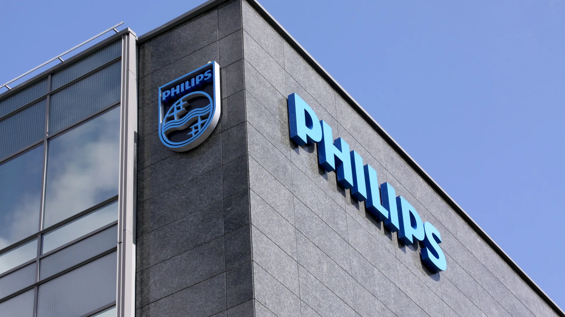 Philips company logo sign. 